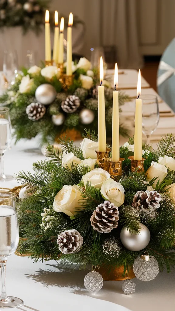 christmas wedding elegant centerpieces