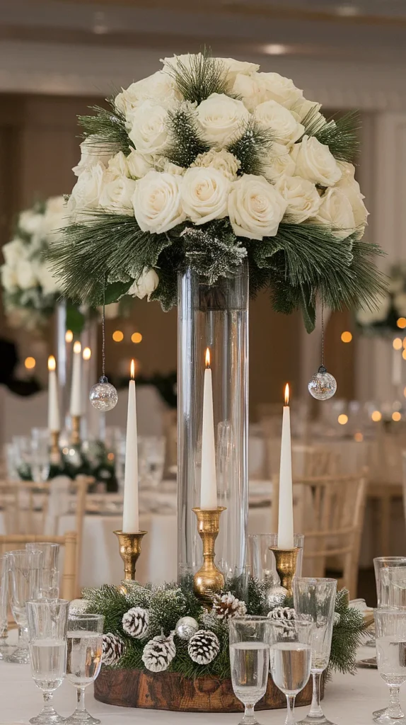 christmas wedding elegant centerpieces