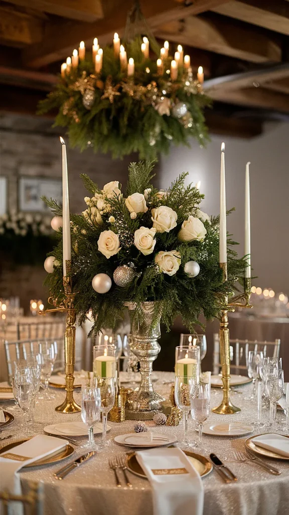 christmas wedding elegant centerpieces