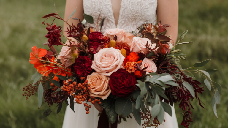 earth tone wedding bouquets