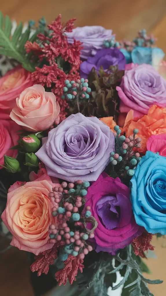 wedding flowers colorful