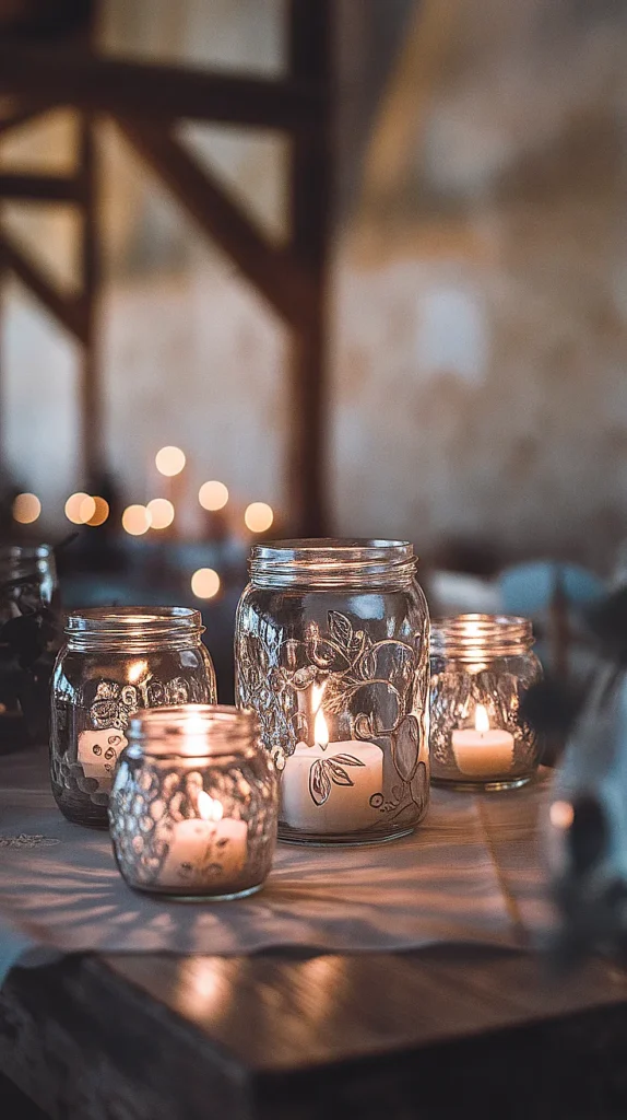 Jam Jar Candle Holders