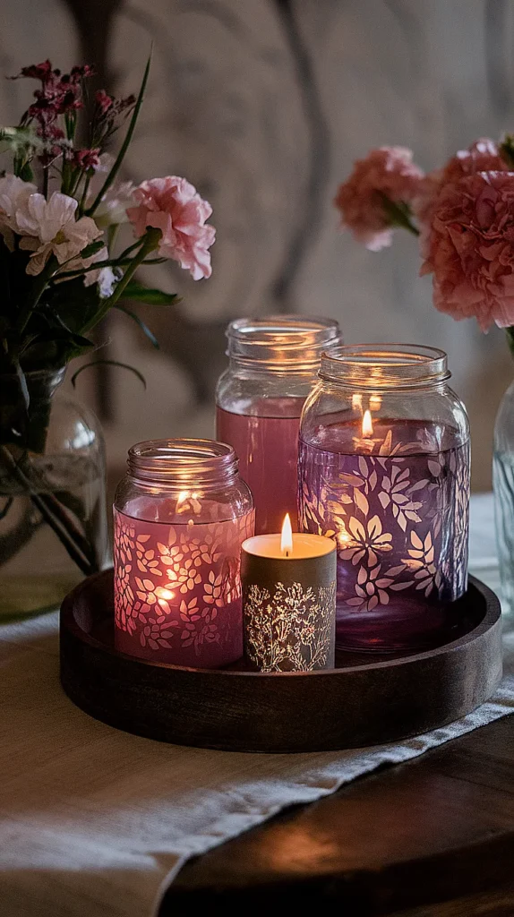 Jam Jar Candle Holders