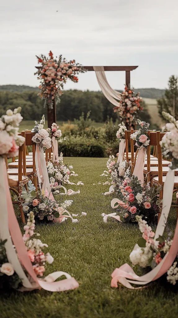 Hanging Floral Arrangements for Chairs