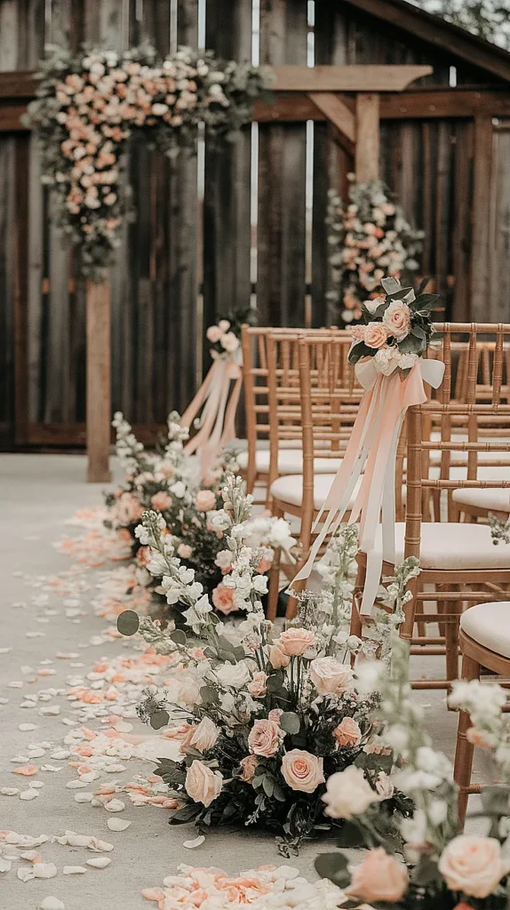 Hanging Floral Arrangements for Chairs