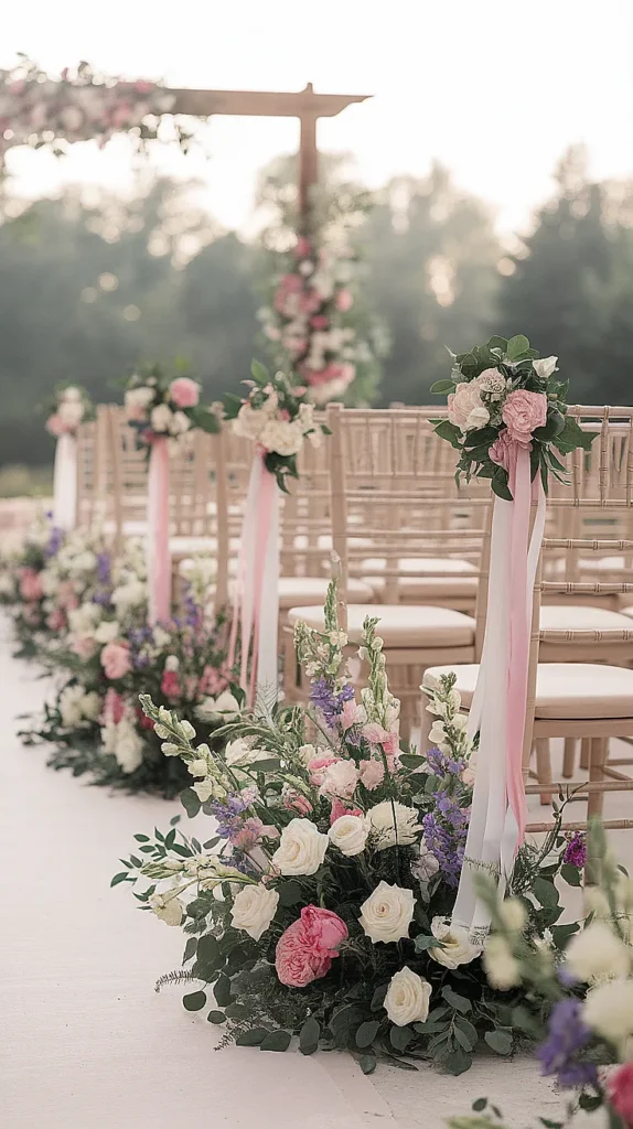 Hanging Floral Arrangements for Chairs