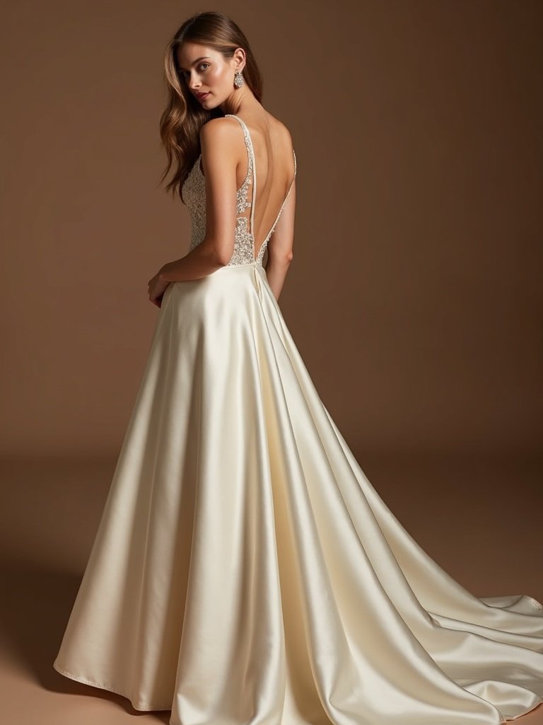 25 Western Wedding Dresses for a Rustic Romantic Celebration 5. Satin and Suede Combinations