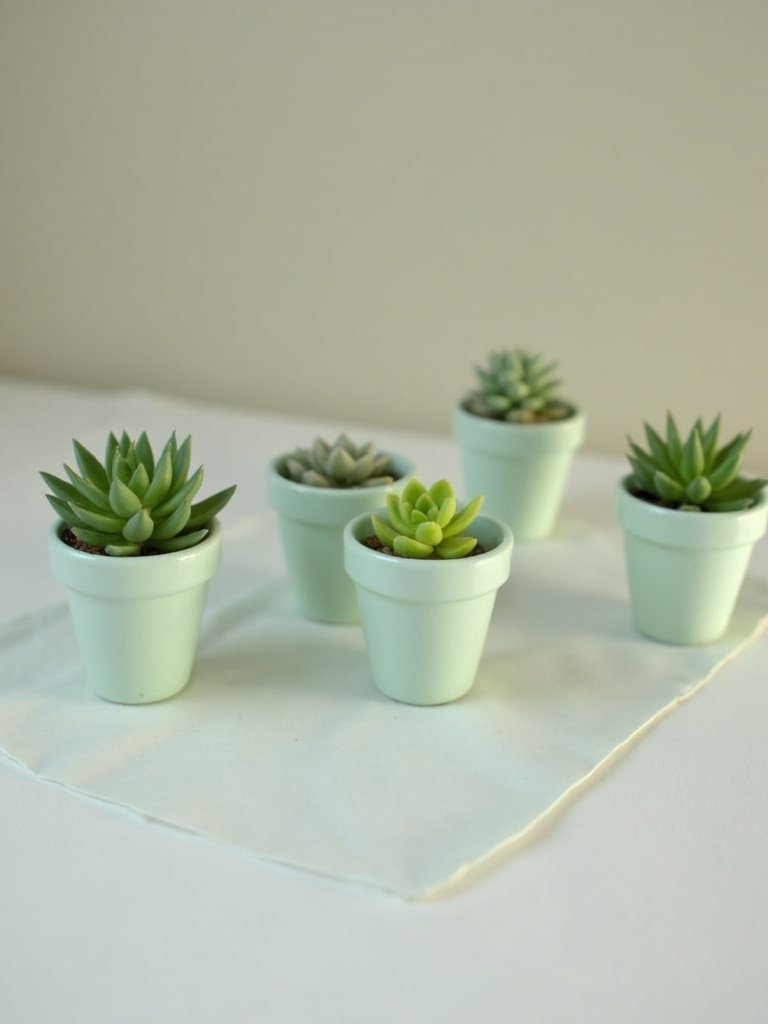 25 Light Green Wedding Decorations for a Fresh and Elegant Celebration 6. Succulent Place Card Holders