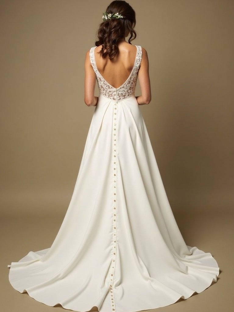 25 Western Wedding Dresses for a Rustic Romantic Celebration 7. Button-Down Back Details
