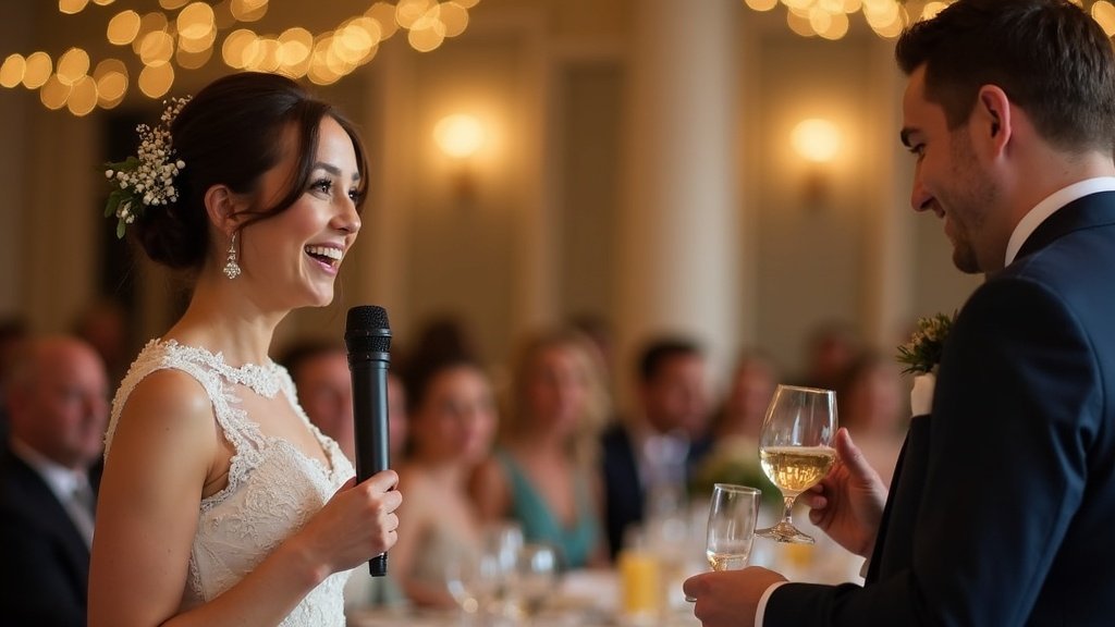 Who to Pick as Maid of Honour: The Ultimate Guide Maid of honour giving speech at wedding reception