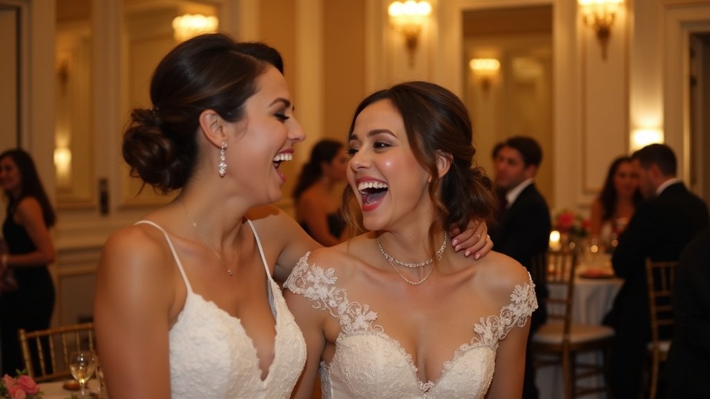 Who to Pick as Maid of Honour: The Ultimate Guide Bride and maid of honour celebrating together at wedding reception