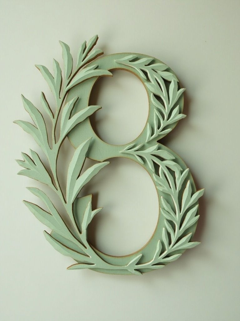 25 Light Green Wedding Decorations for a Fresh and Elegant Celebration 18. Fern Patterned Table Numbers