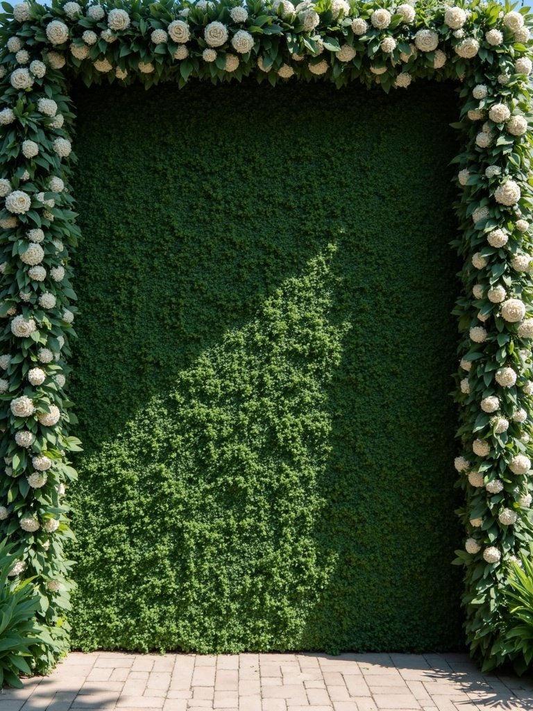 25 Light Green Wedding Decorations for a Fresh and Elegant Celebration 20. Greenery Photo Backdrop