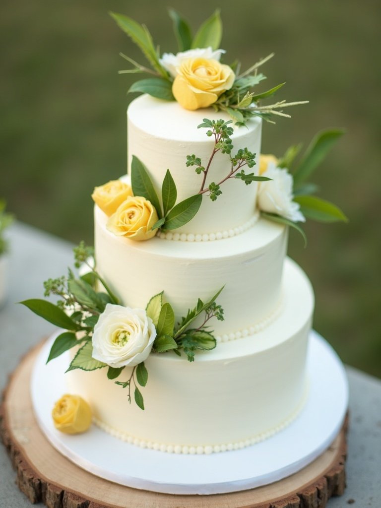 25 Light Green Wedding Decorations for a Fresh and Elegant Celebration 23. Herb-Infused Wedding Cake