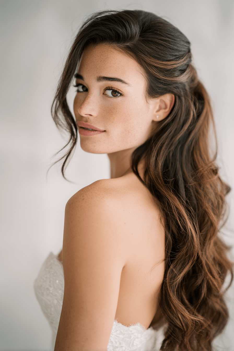 27 Half Up Half Down Wedding Hair Ideas That Are Simply Stunning
