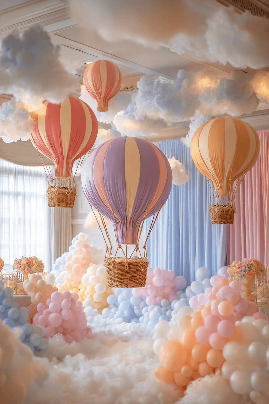 27 Up Up and Away Hot Air Balloon First Birthday Party Ideas