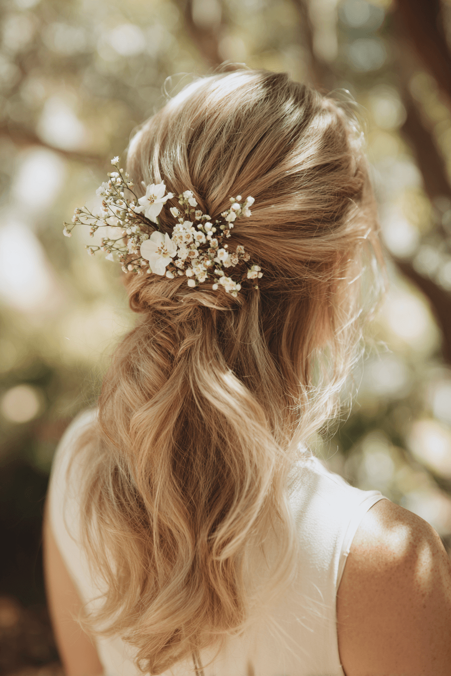 27 Half Up Half Down Wedding Hair Ideas That Are Simply Stunning