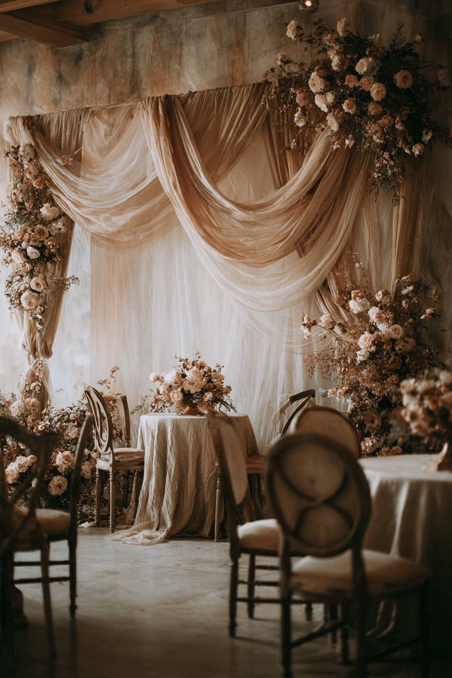 27 Modern Wedding Backdrop Designs for Stylish Couples
