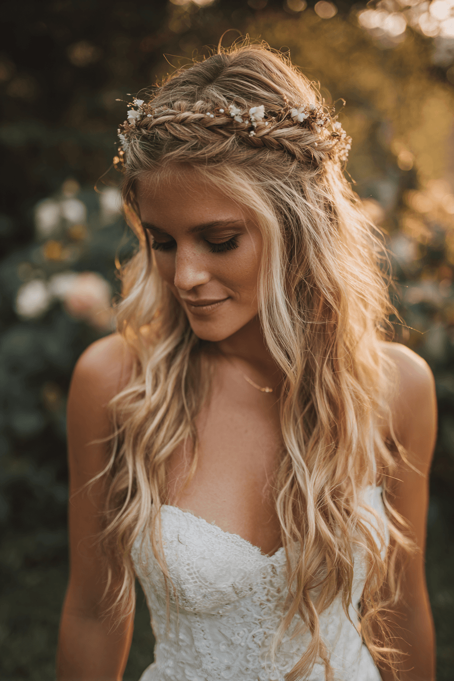27 Half Up Half Down Wedding Hair Ideas That Are Simply Stunning
