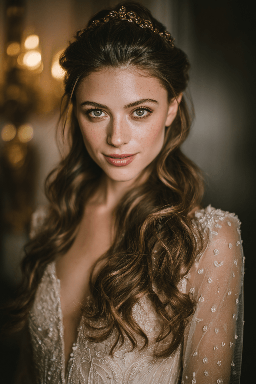 27 Half Up Half Down Wedding Hair Ideas That Are Simply Stunning
