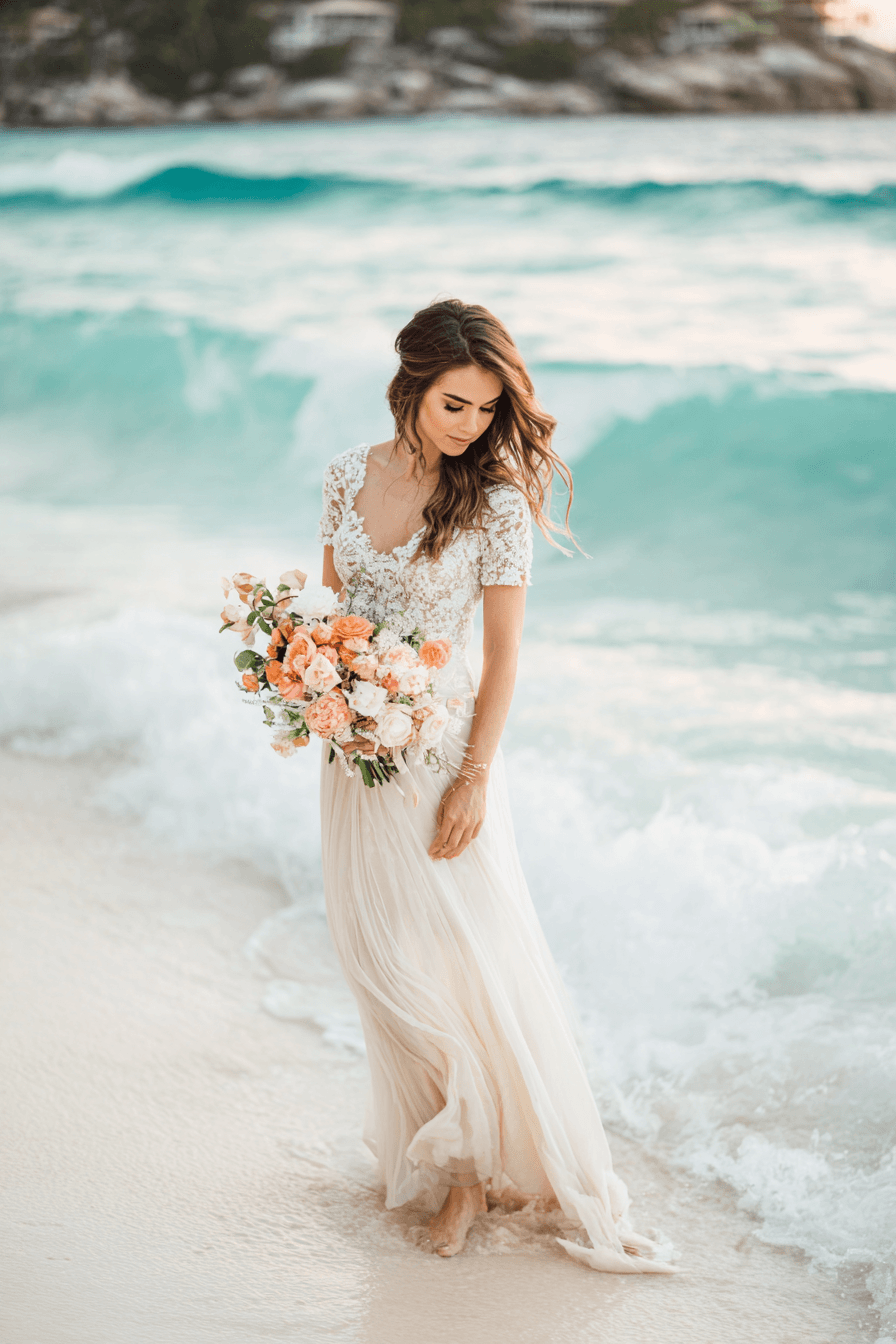 27 Best Beach Wedding Dresses for Brides Who Love the Ocean