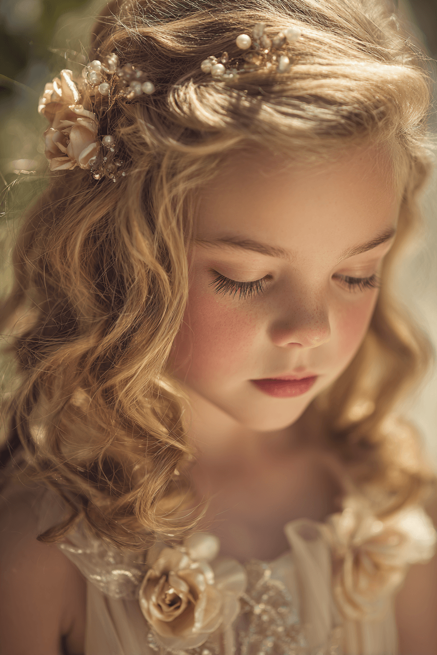 27 Pretty Flower Girl Hair Inspirations for a Fairytale Wedding