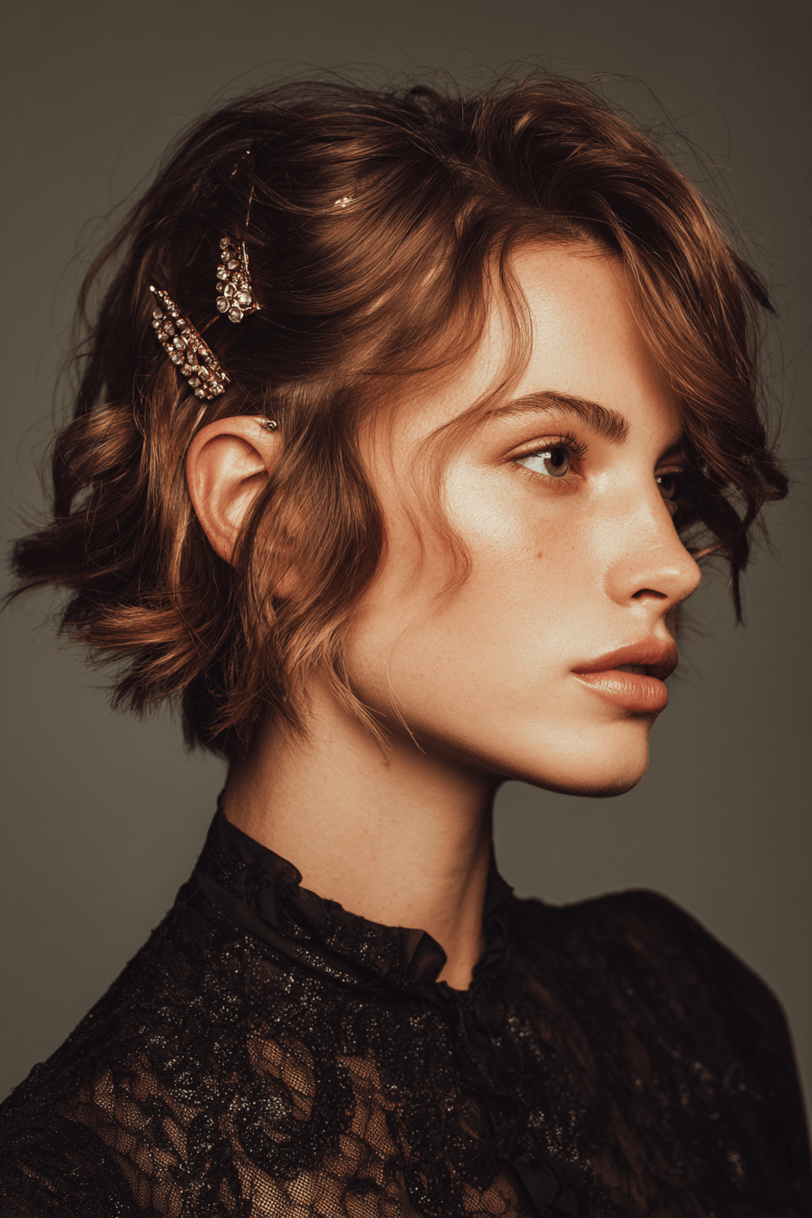 27 Glam Wedding Guest Hairstyles for Short Hair for Every Wedding Style