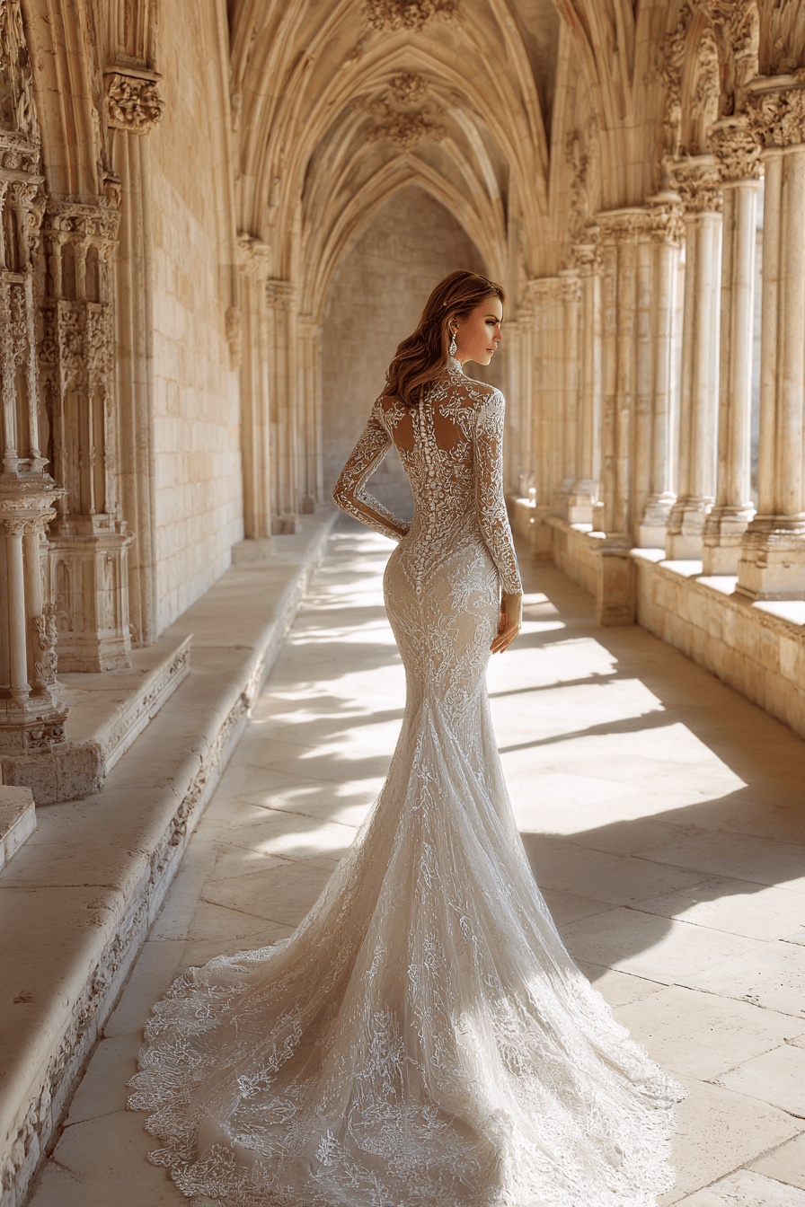 27 Gorgeous Mermaid Wedding Dresses With Sleeves for Modern Brides