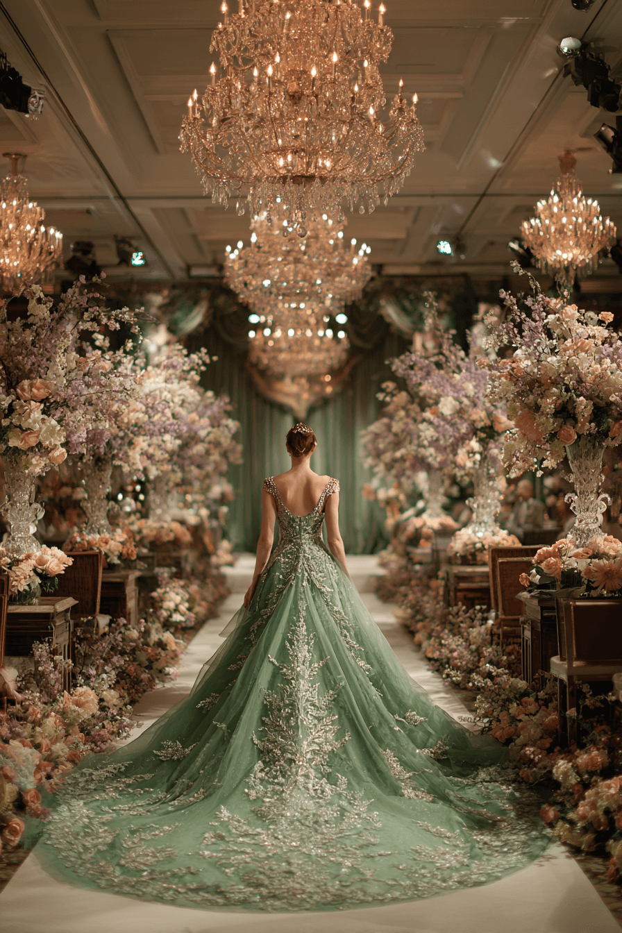 27 Luxury Green Wedding Dresses That Look Absolutely Magical