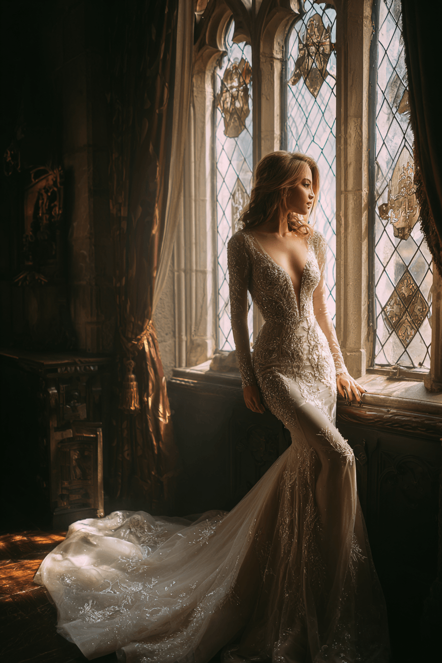 27 Gorgeous Mermaid Wedding Dresses With Sleeves for Modern Brides