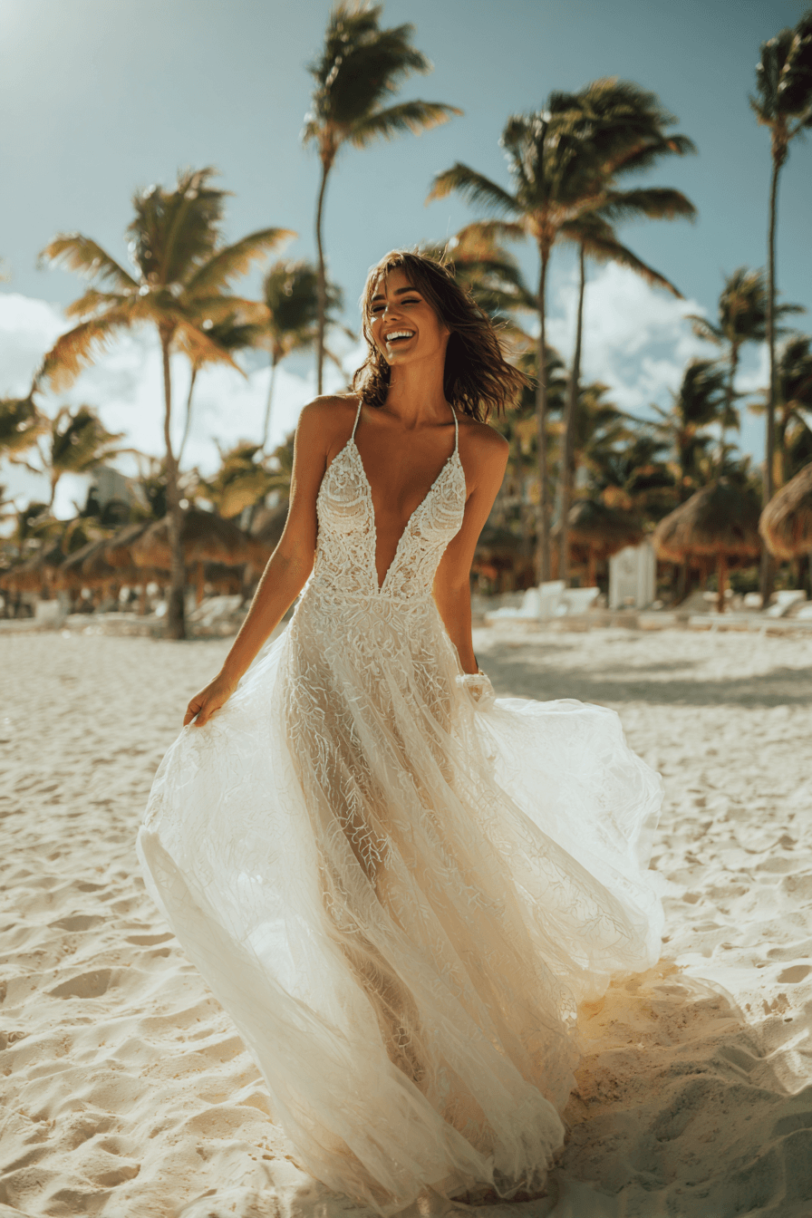 27 Best Beach Wedding Dresses for Brides Who Love the Ocean