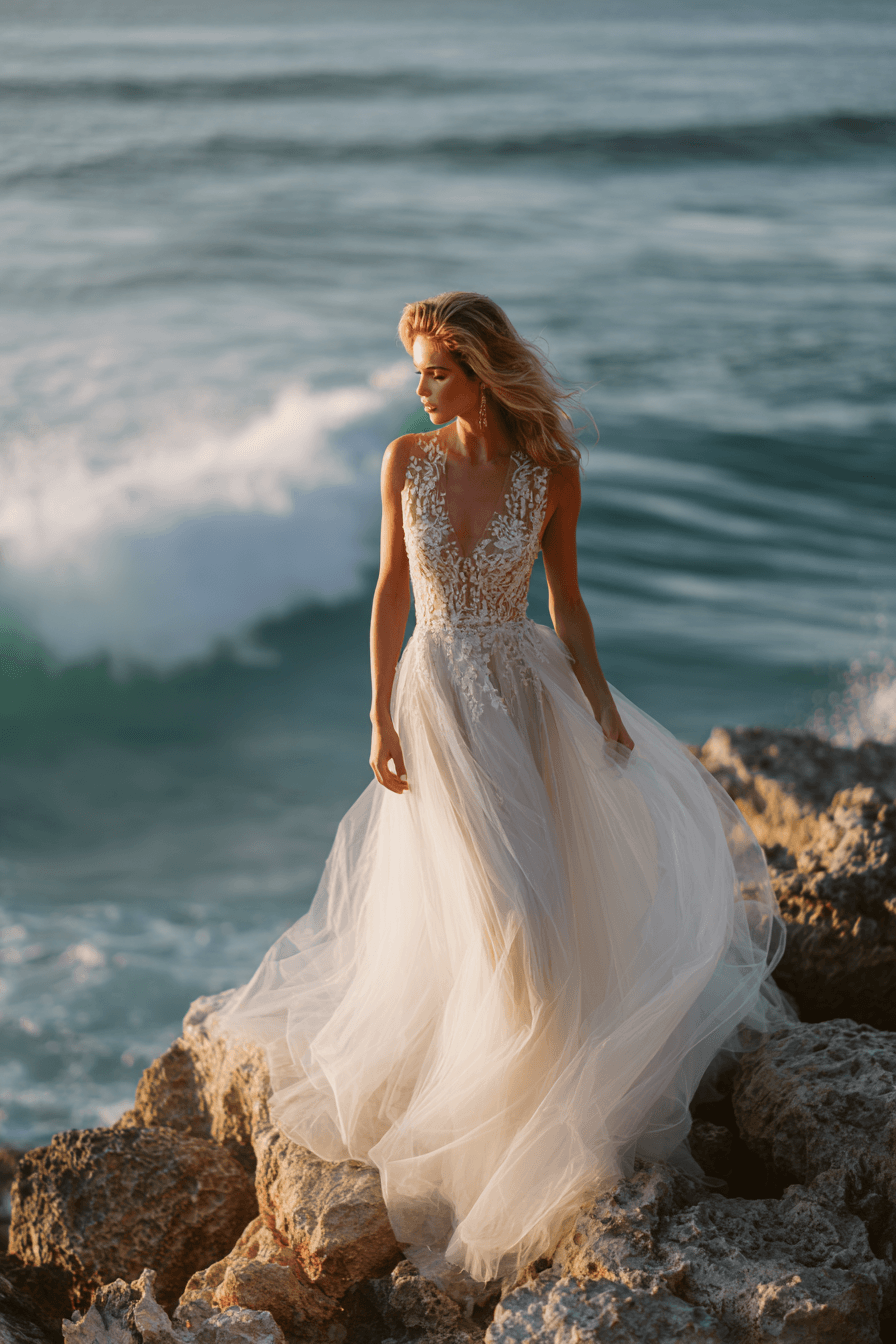 27 Best Beach Wedding Dresses for Brides Who Love the Ocean