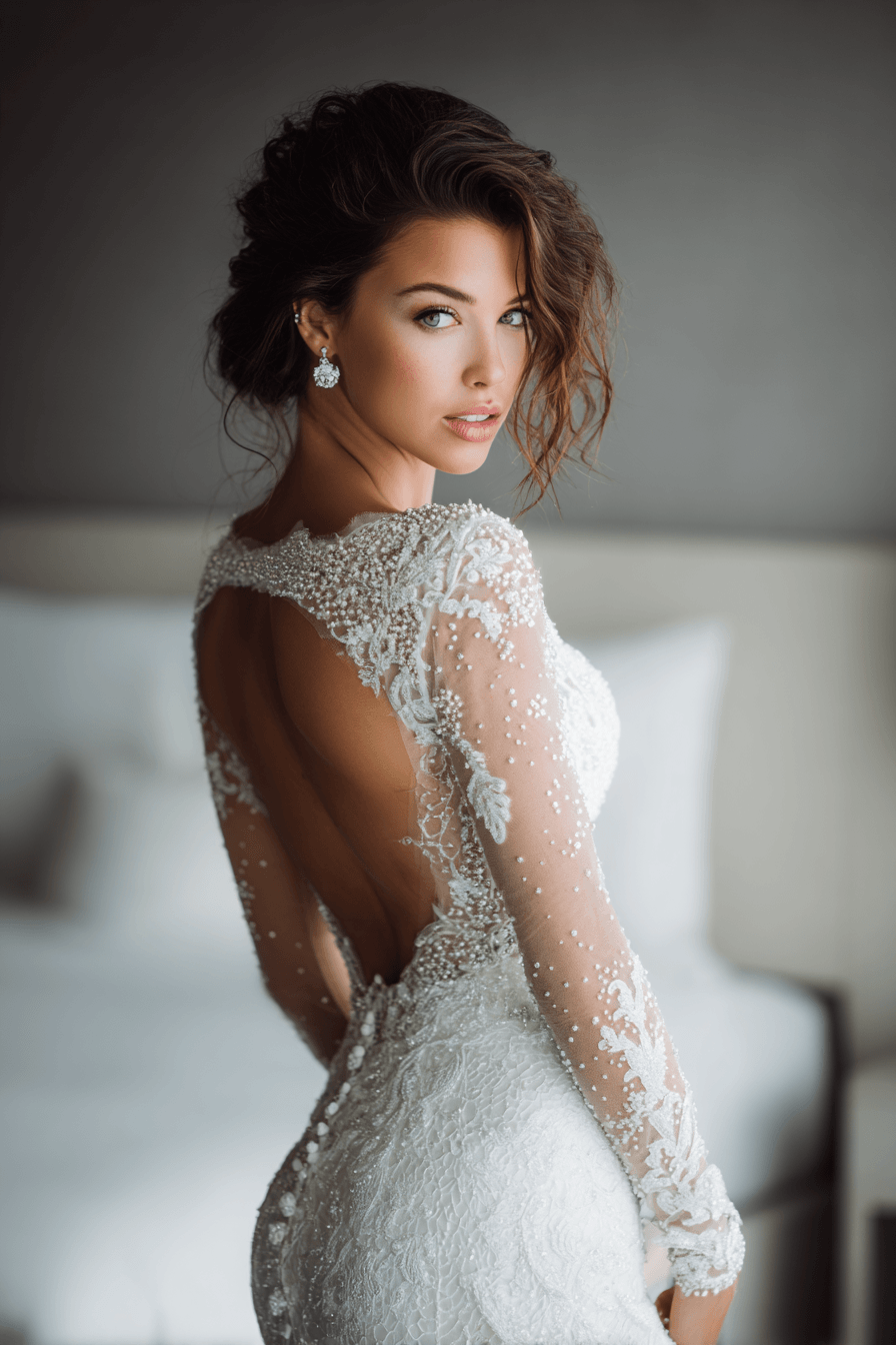 27 Gorgeous Mermaid Wedding Dresses With Sleeves for Modern Brides