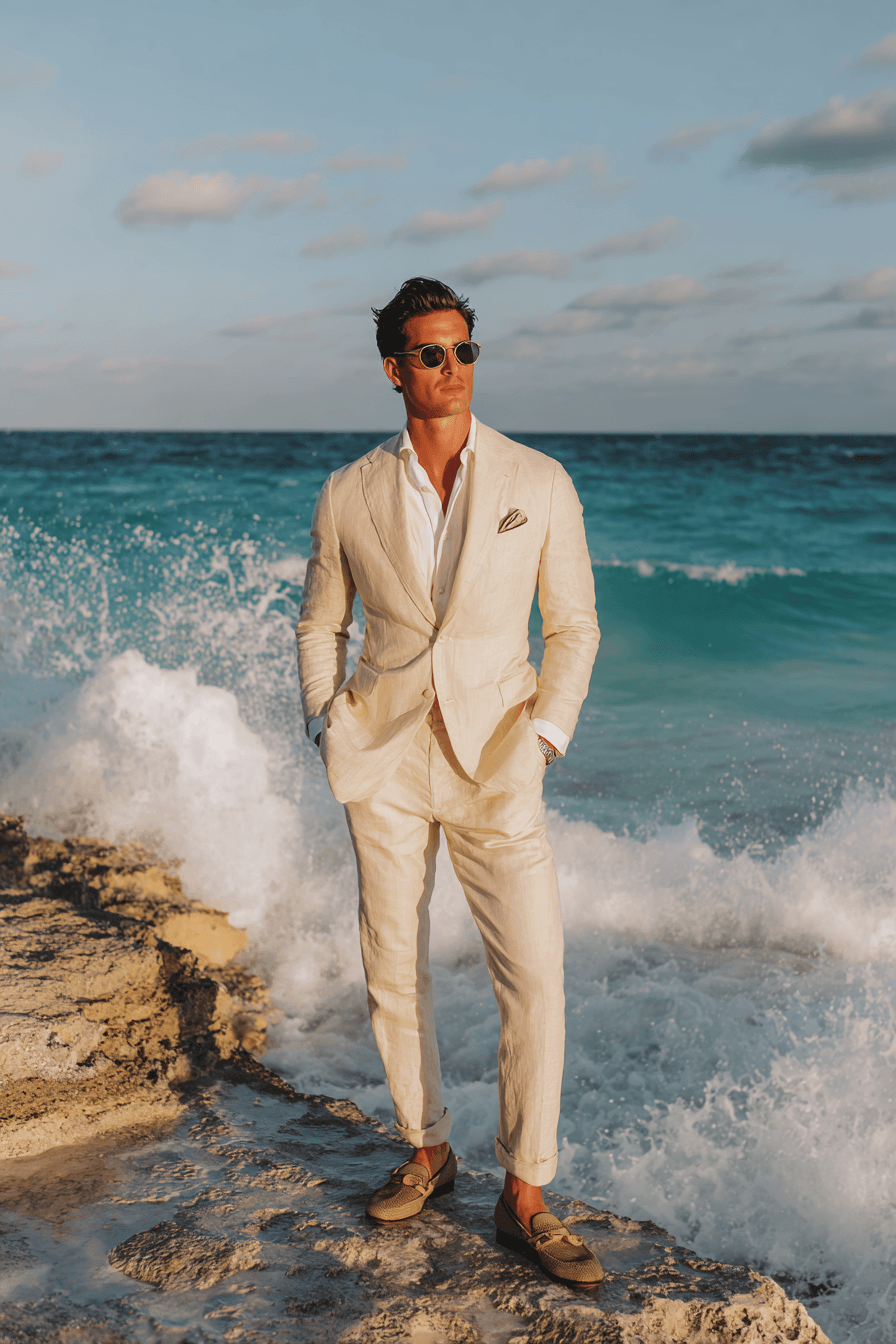 27 Beach Wedding Looks for Men That Are Perfect for Summer Ceremonies