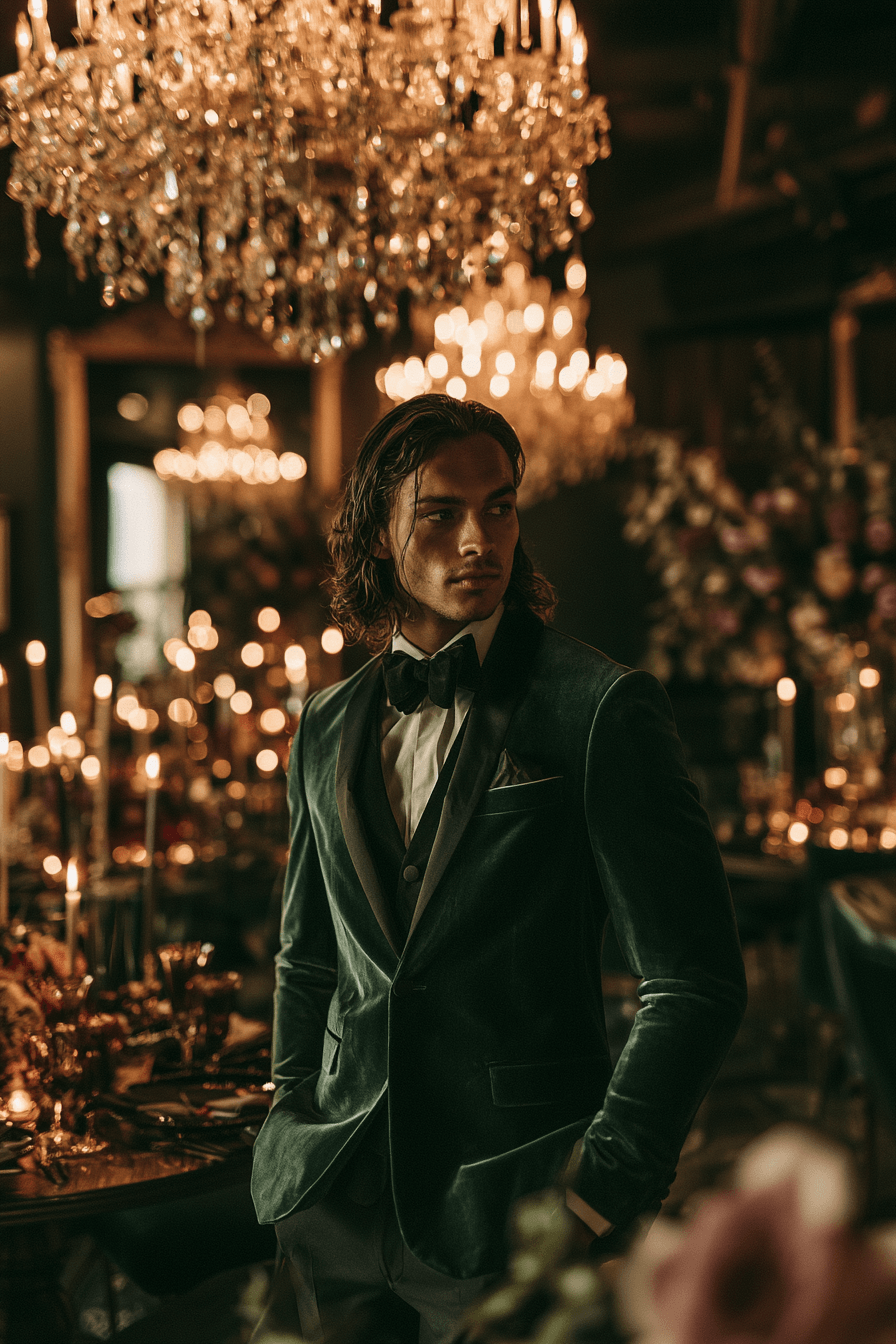 27 Stunning Green Tuxedo Wedding Ideas for a Stylish Groom