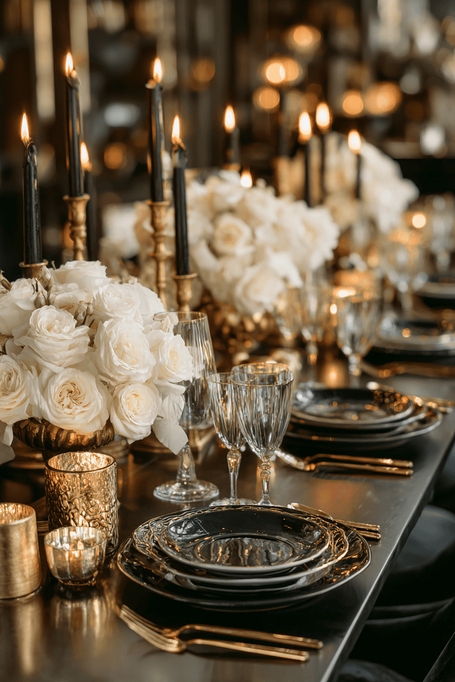 27 Black and Gold Dinner Party Ideas for a Luxe Celebration