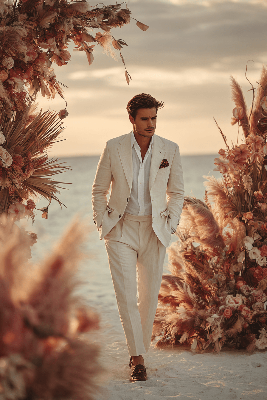 27 Beach Wedding Looks for Men That Are Perfect for Summer Ceremonies