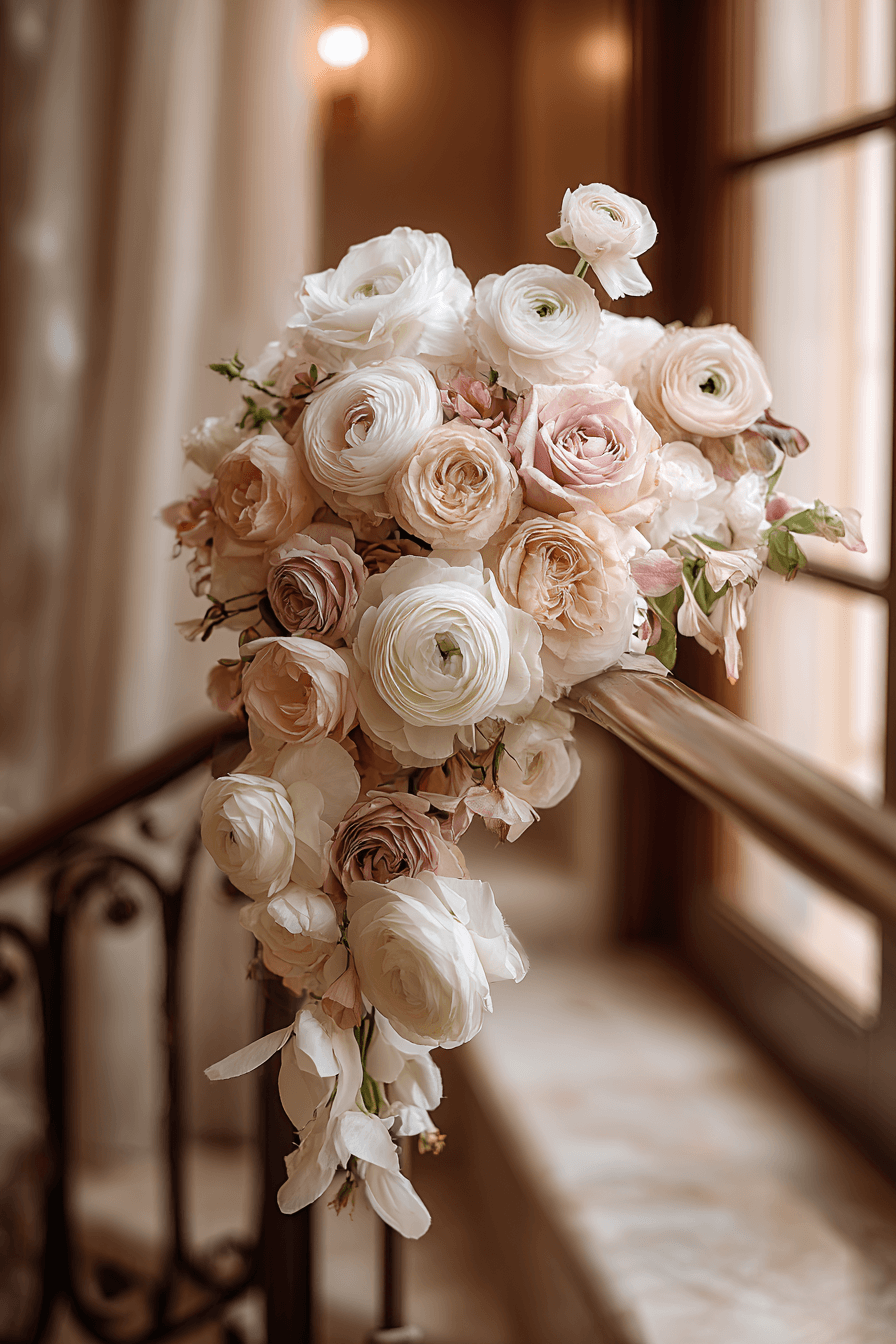 27 Elegant Cascading Wedding Bouquets Every Bride Will Love