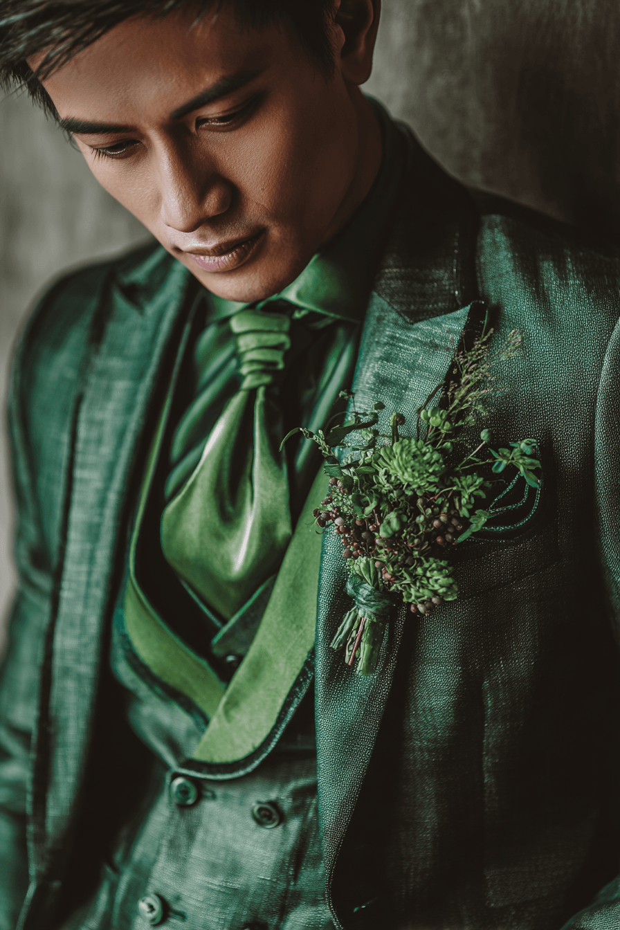 27 Best Green Groom Attire Looks to Elevate Your Wedding Day