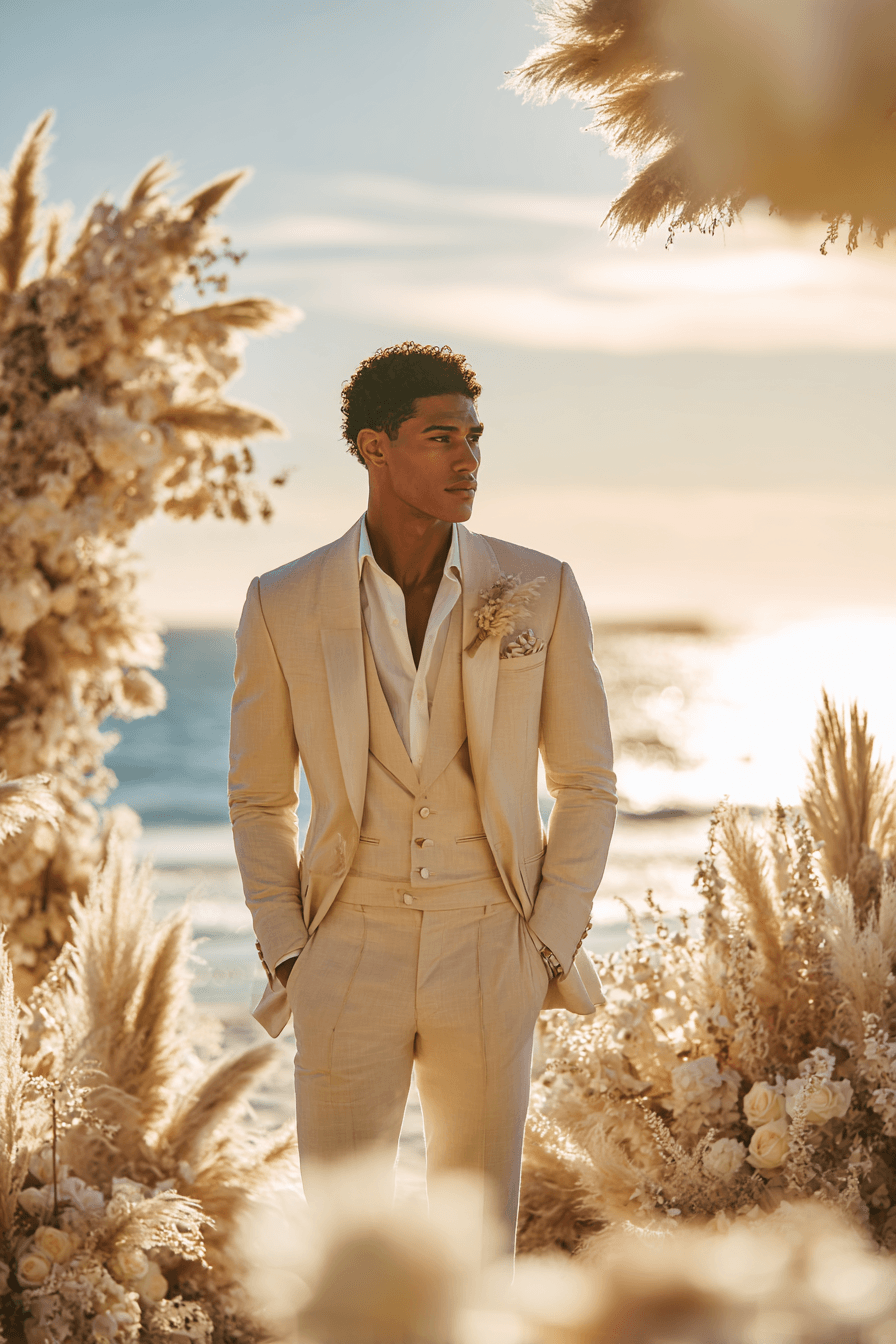 27 Beach Wedding Looks for Men That Are Perfect for Summer Ceremonies