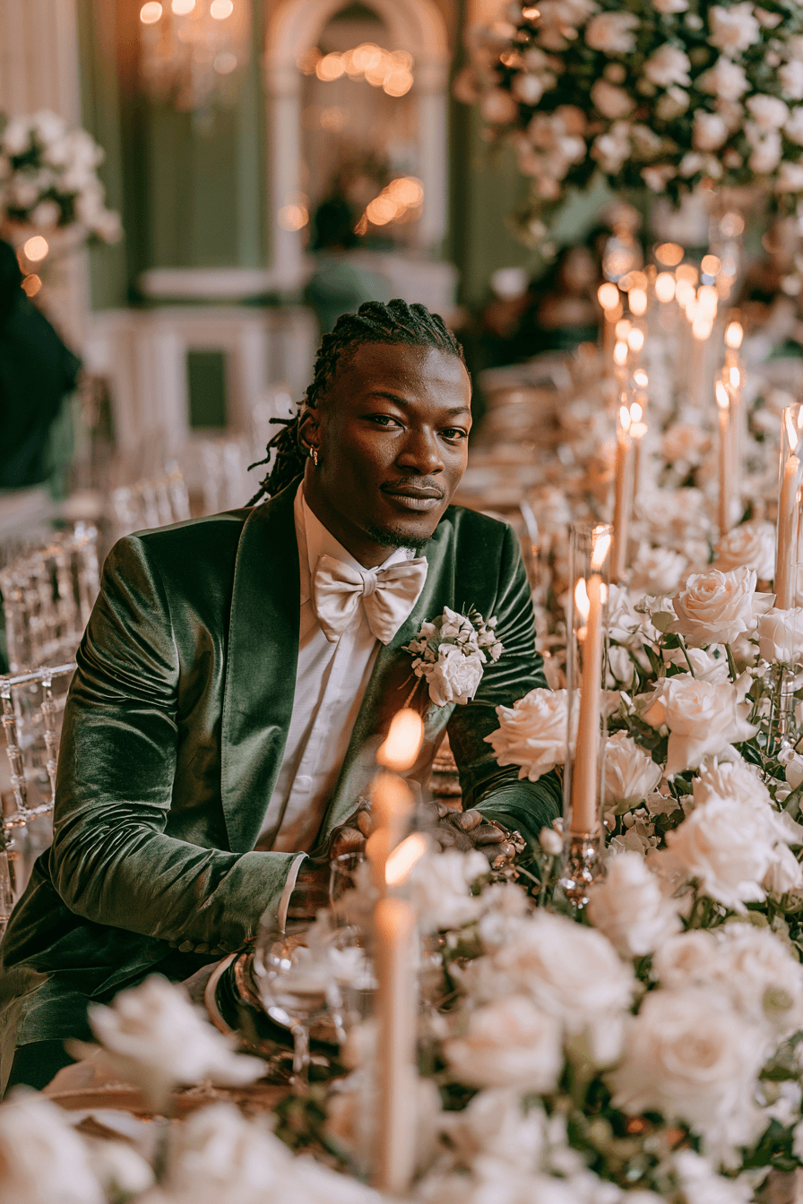 27 Stunning Green Tuxedo Wedding Ideas for a Stylish Groom