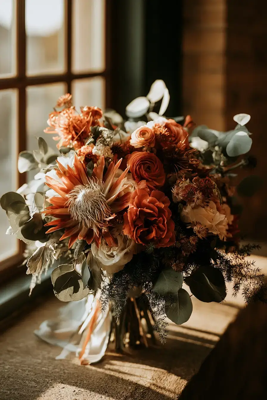 27 Stunning Burnt Orange Wedding Flowers for a Warm and Romantic Celebration