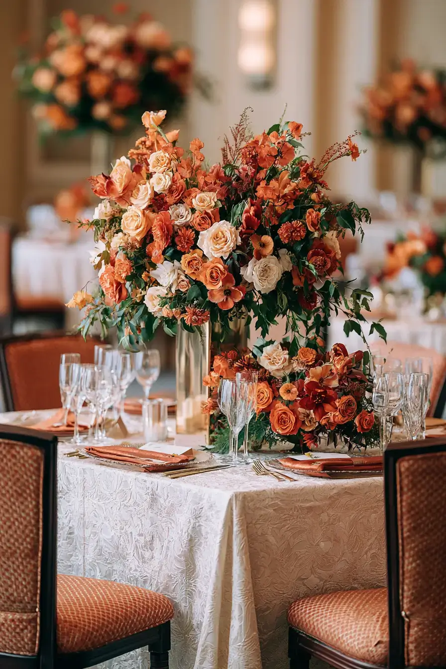 27 Stunning Burnt Orange Wedding Flowers for a Warm and Romantic Celebration