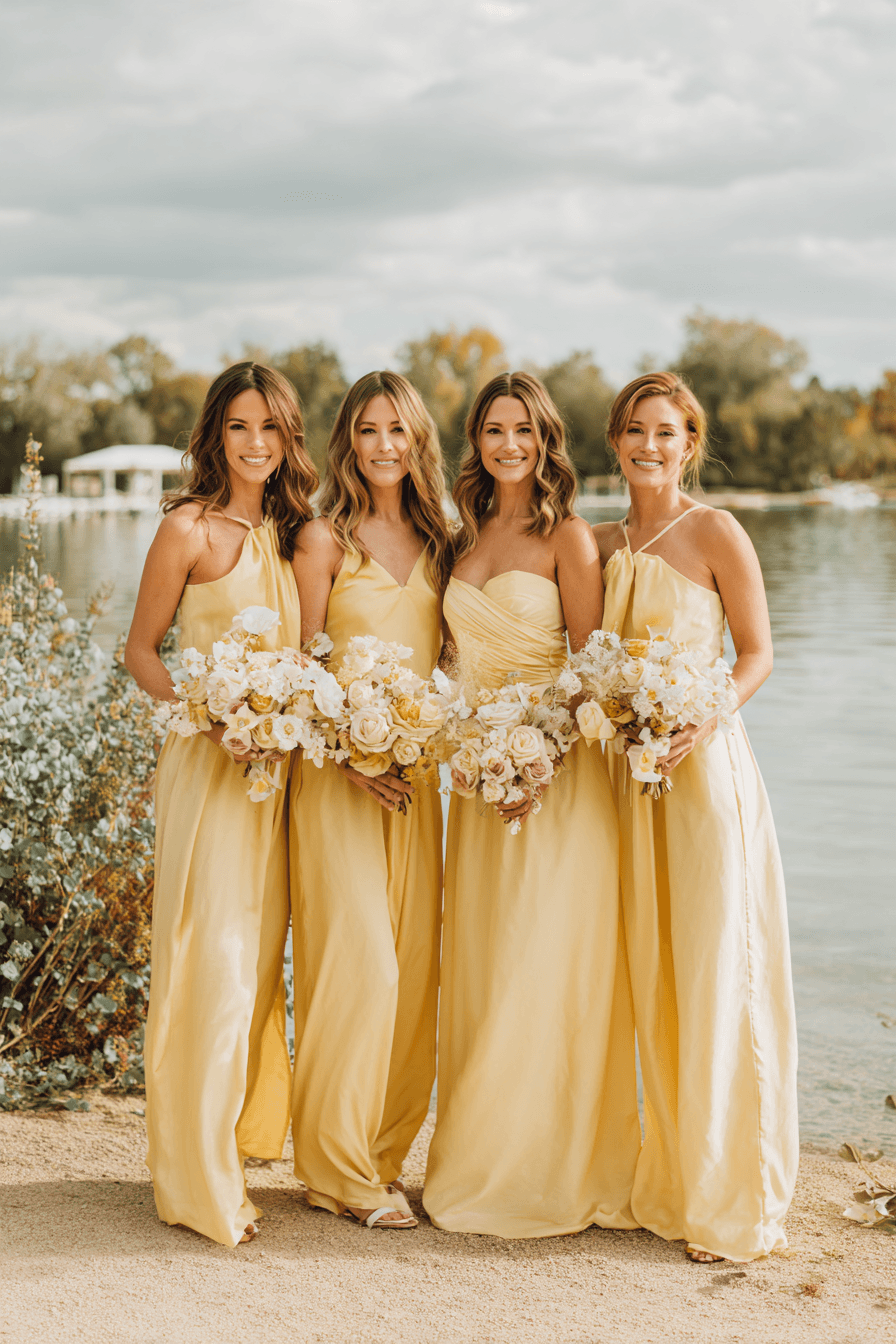 27 Butter Yellow Bridesmaid Dresses That Will Brighten Your Wedding Day