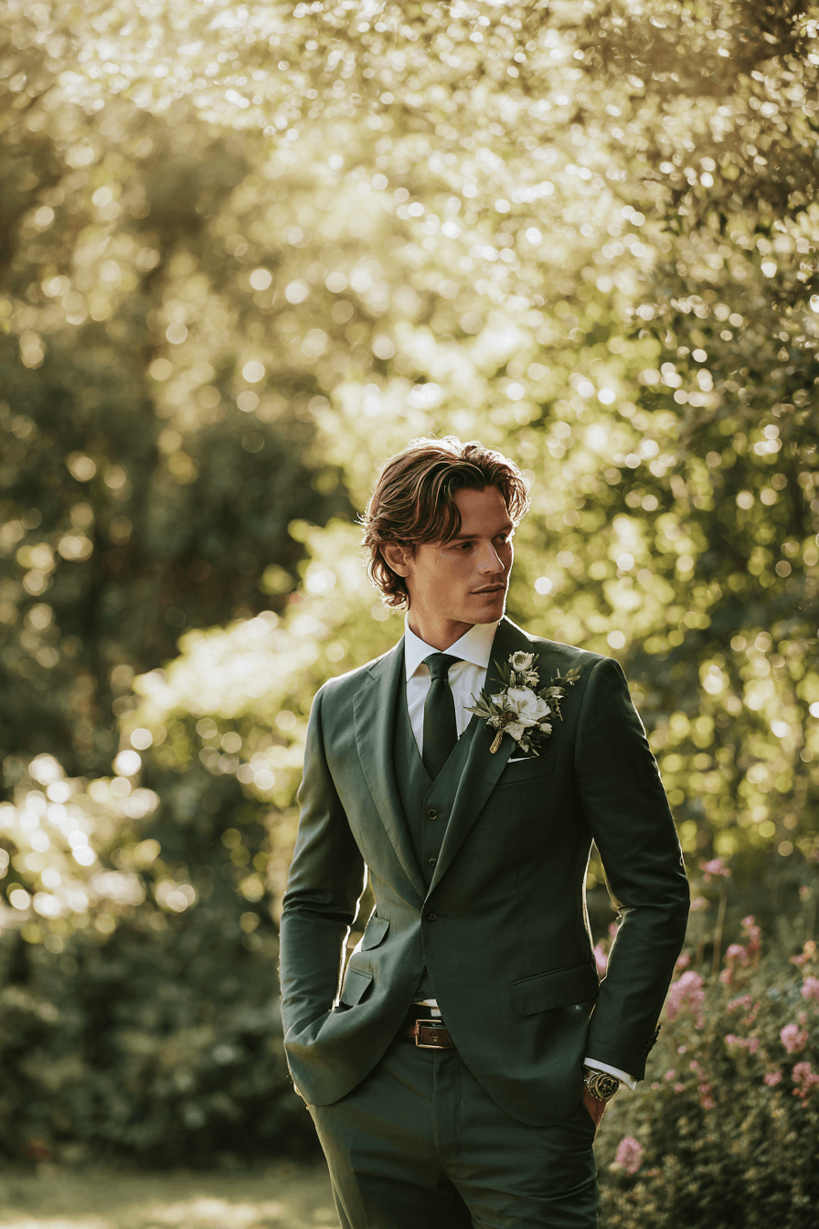 27 Best Green Groom Attire Looks to Elevate Your Wedding Day