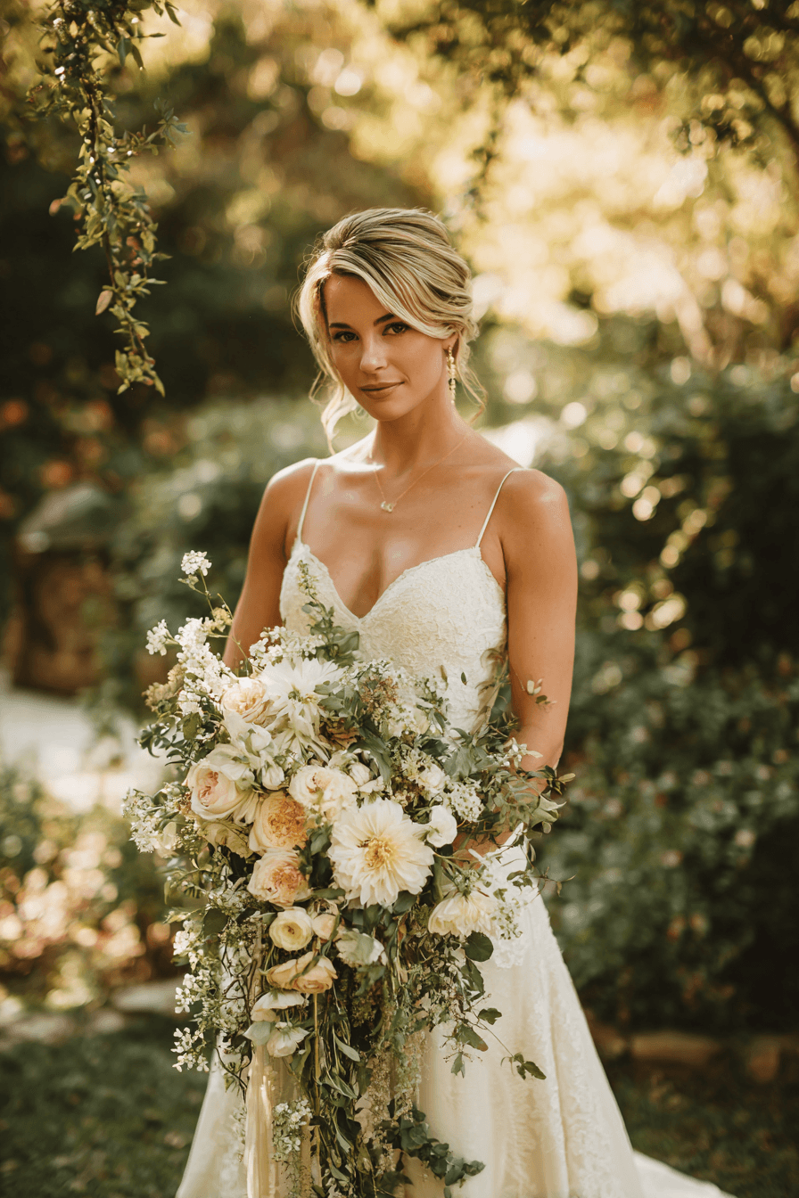 27 Elegant Cascading Wedding Bouquets Every Bride Will Love