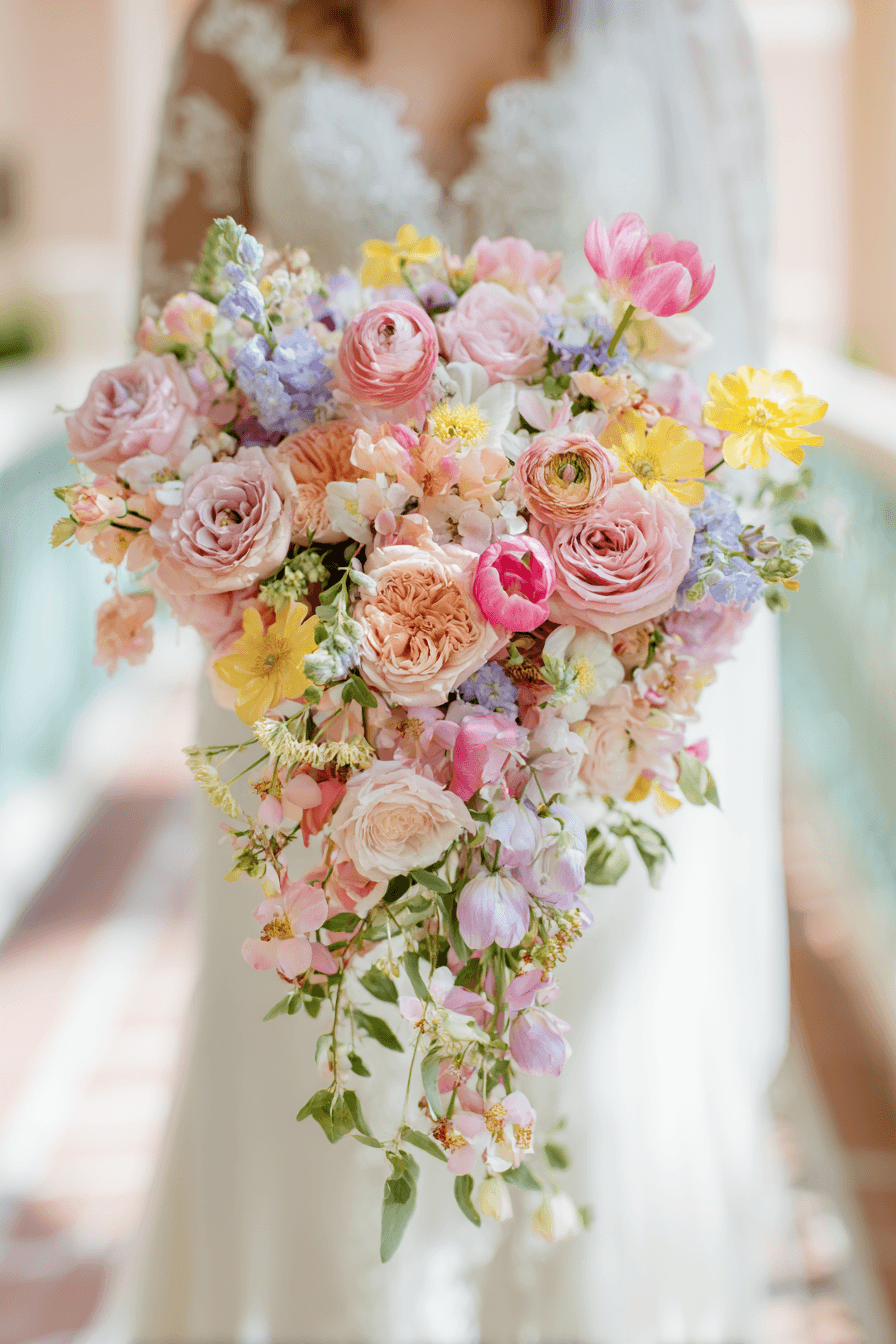 27 Elegant Cascading Wedding Bouquets Every Bride Will Love