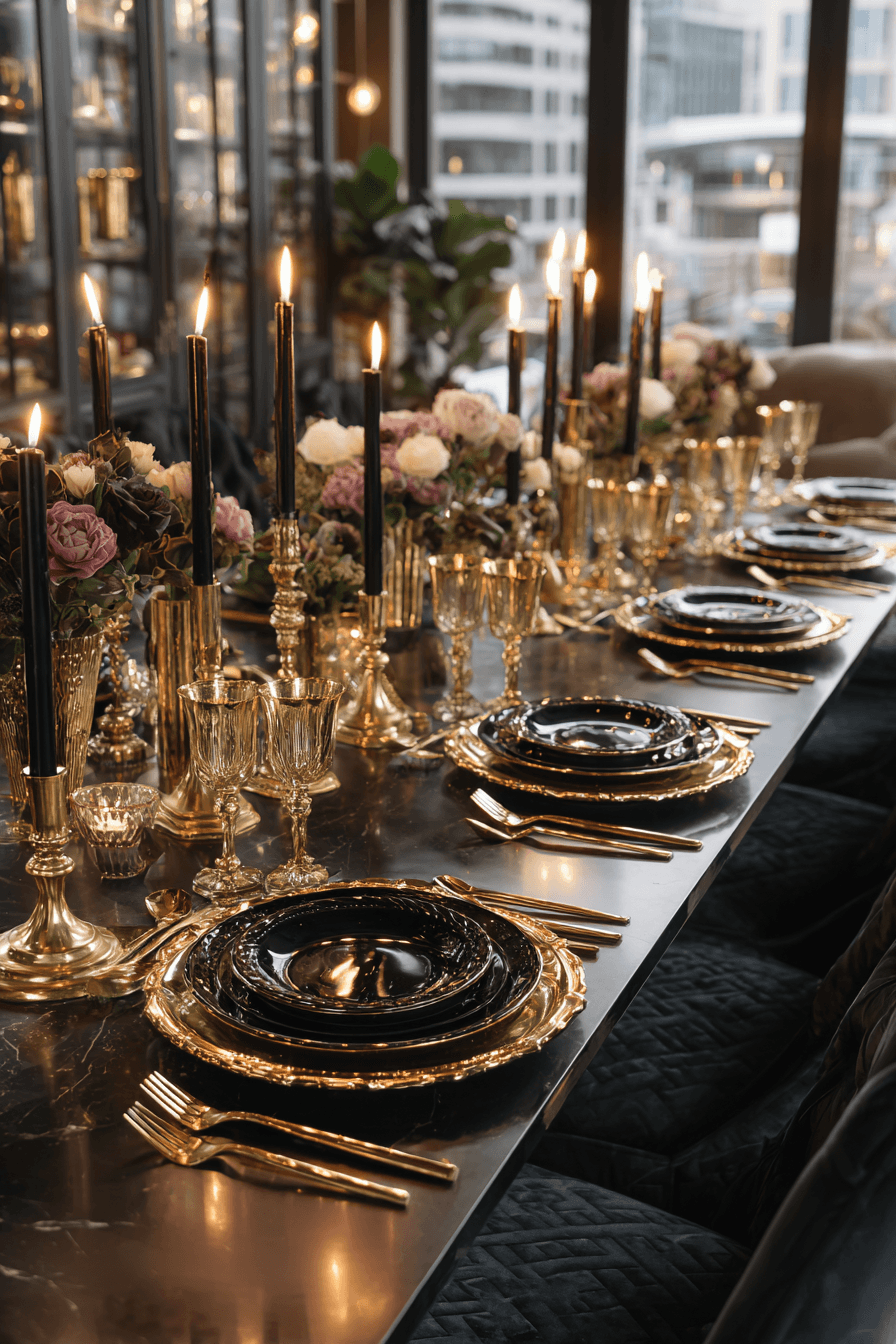 27 Black and Gold Dinner Party Ideas for a Luxe Celebration