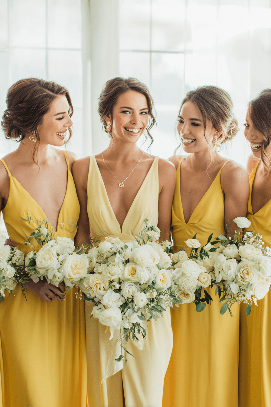 27 Butter Yellow Bridesmaid Dresses That Will Brighten Your Wedding Day