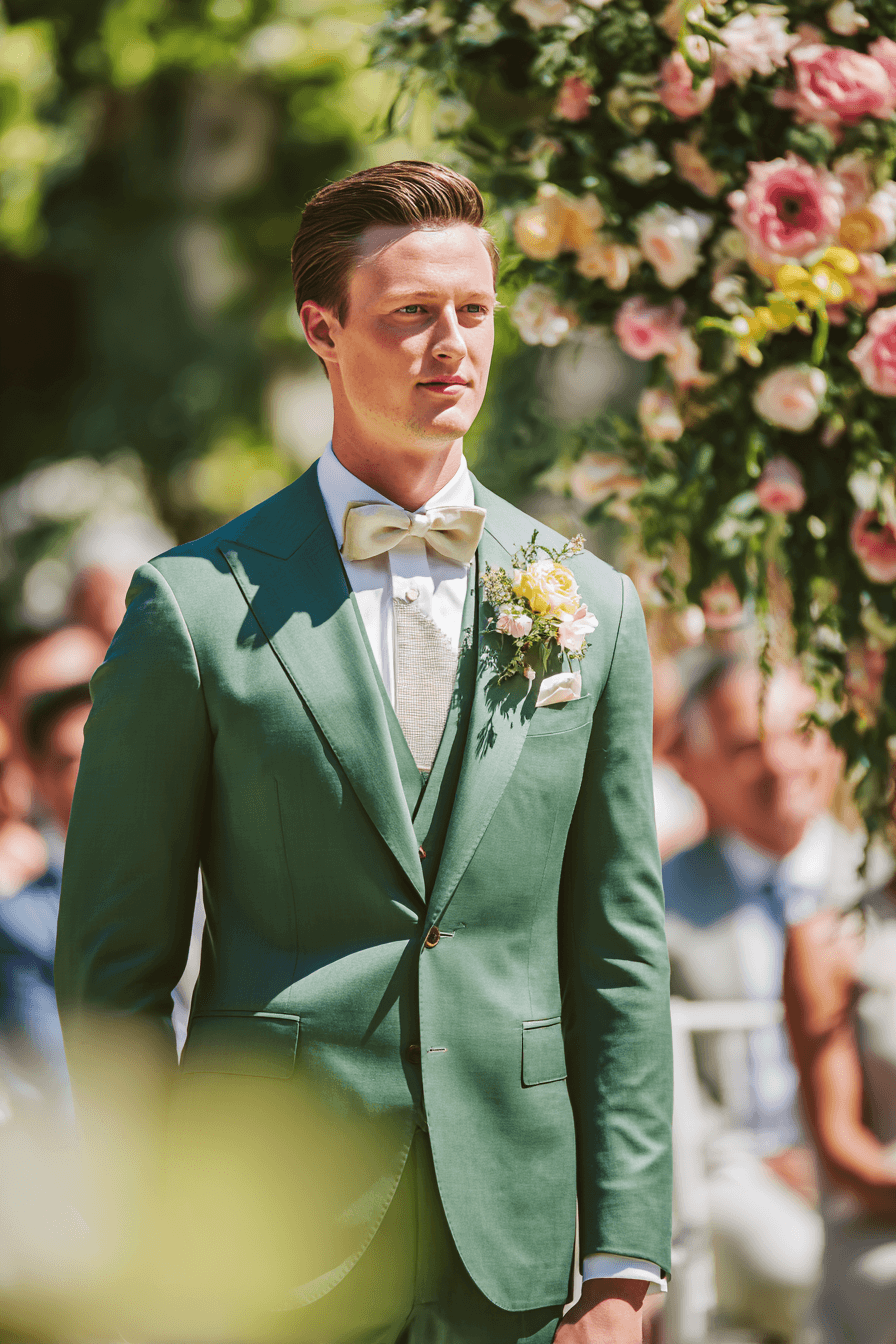 27 Best Green Groom Attire Looks to Elevate Your Wedding Day